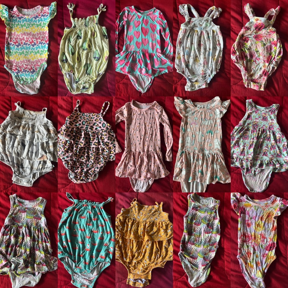 Posh Peanut Colorful Kids Bodysuits Collection